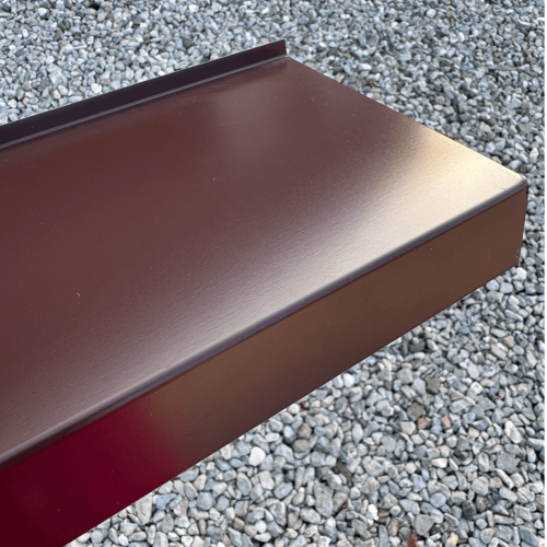Parapet stalowy zewnętrzny RAILING Classic jasny brąz RAL 8017, grubość 0,7 mm, 20x165 cm
