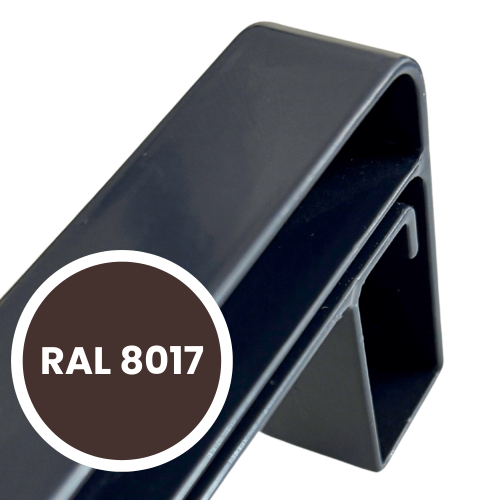 zakończenia aluminiowe SMART do parapetów zewnętrznych, kolor RAL 8017 – zaślepki