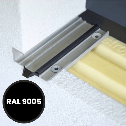 System SMART – montaż na ciepłym parapecie – zakończenia aluminiowe SMART Classic – RAL 9005.jpg
