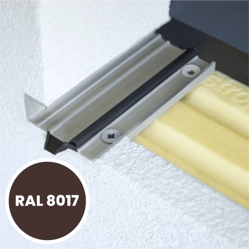 System SMART – montaż na ciepłym parapecie – zakończenia aluminiowe SMART Classic – RAL 8017.jpg