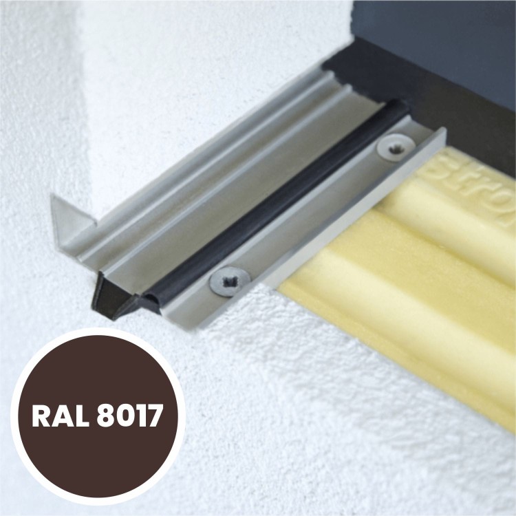 System SMART – montaż na ciepłym parapecie – zakończenia aluminiowe SMART Classic – RAL 8017.jpg