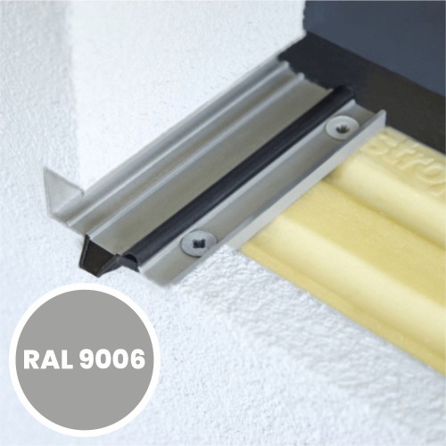 System SMART – montaż na ciepłym parapecie – zakończenia aluminiowe SMART Classic – RAL 9006.jpg