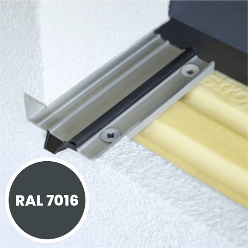 System SMART – montaż na ciepłym parapecie – zakończenia aluminiowe SMART Classic – RAL 7016.jpg