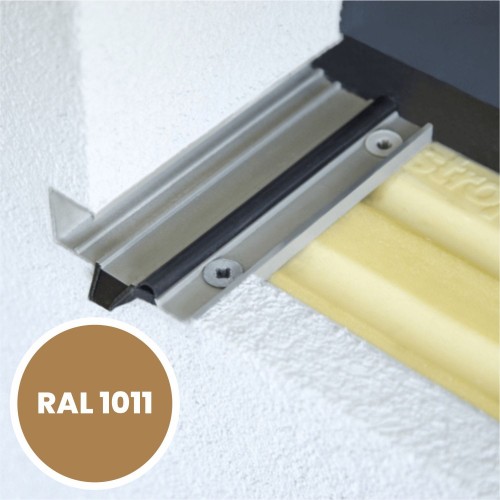 System SMART – montaż na ciepłym parapecie – zakończenia aluminiowe SMART Classic – RAL 1011.jpg