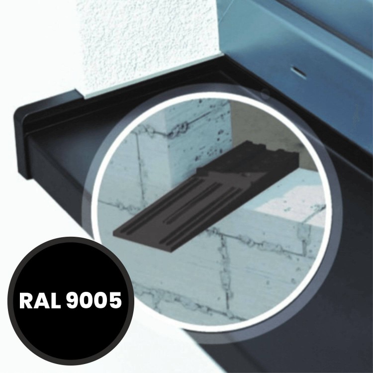 System SMART – montaż na adapterach – zakończenia aluminiowe SMART Classic – RAL 9005.jpg