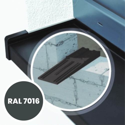 System SMART – montaż na adapterach – zakończenia aluminiowe SMART Classic – RAL 7016.jpg