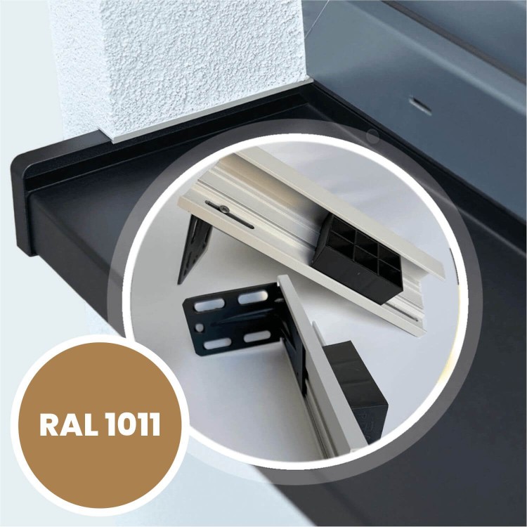 System SMART – montaż na kątownikach – zakończenia aluminiowe SMART Classic – RAL 1011.jpg