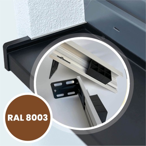 System SMART – montaż na kątownikach – zakończenia aluminiowe SMART Classic – RAL 8003.jpg