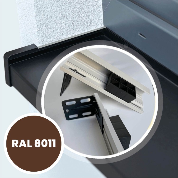 System SMART – montaż na kątownikach – zakończenia aluminiowe SMART Classic – RAL 8011.jpg