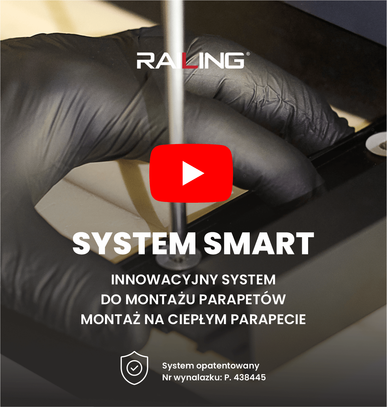 system SMART – animacja montażu parapetu na ciepłym parapecie, prowadnice i stabilizacja